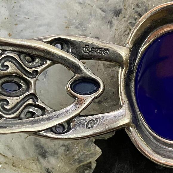 Carolyn Pollack Sterling Lapis & Multi Gemstone Decorated Bracelet For Women - Picture 7 of 10